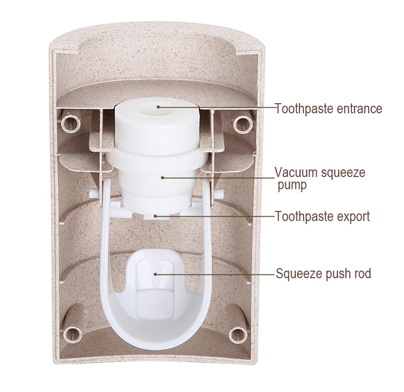 Automatic Toothpaste Dispenser For Bathroom Accessories Plastic Toothpaste Squeezer Wall Mounted Toothpaste Holder Tube Squeezer