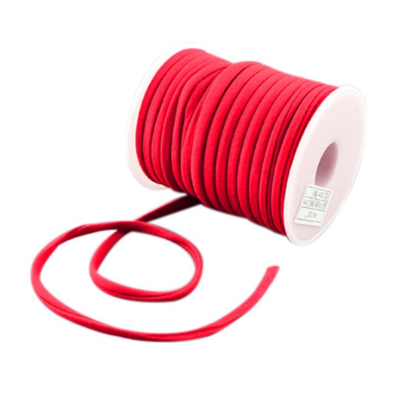 20M/Roll 5Mm Zachte Tiny Nylon Koord Draad Voor Armbanden Choker Diy Sieraden Craft U90A: Red