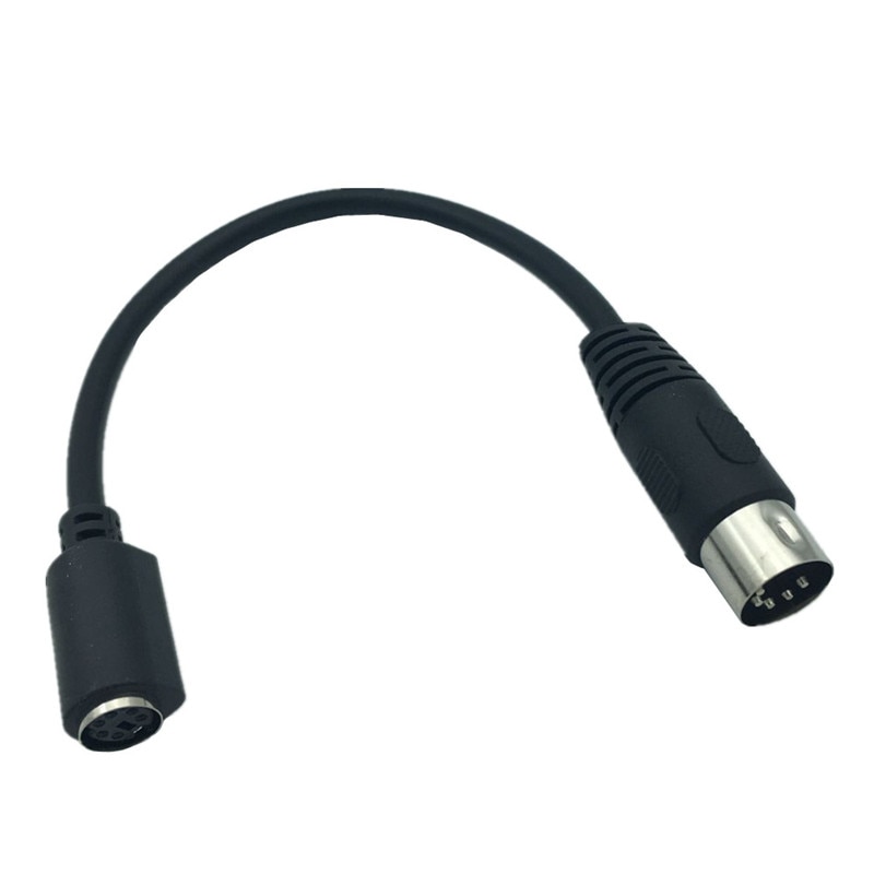 6 pin ps2 male to large keyboard 5 pin female cable connection PS2 5 female 6 male 0.15 m