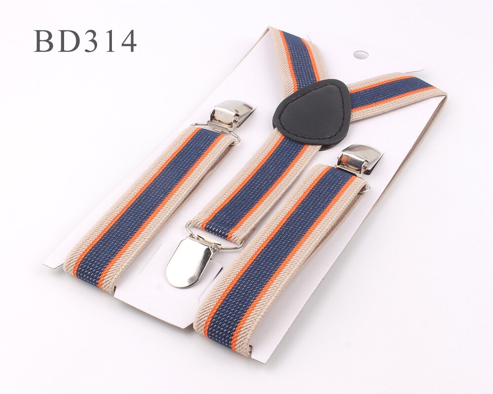 Adjustable Kids Suspenders Elastic Striped Suspender Candy Color Children Braces Wedding Accessories Girls Boys Straps: Silver