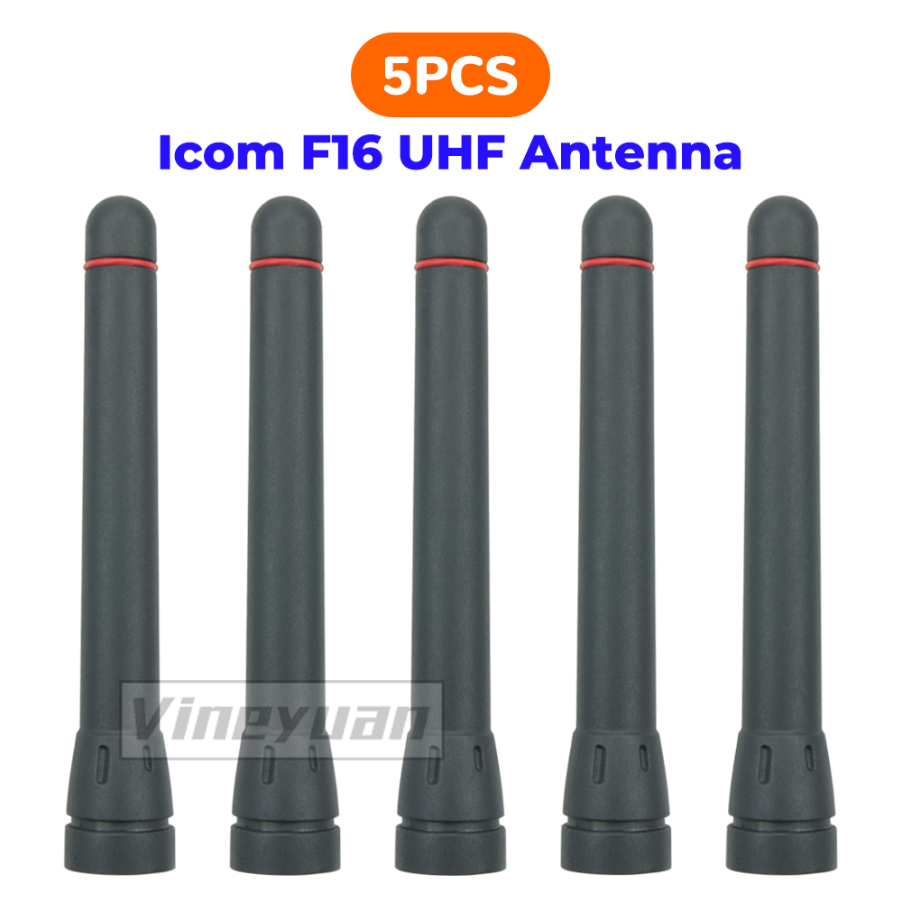 5X Uhf Stubby Antenne Voor Icom F21 F4001 F4011 F24 F4021 F4061 F4161 F80 F43 Twee Manier Radio Antenne