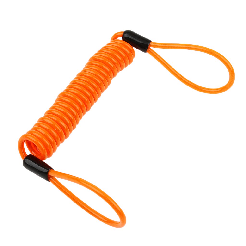 Säkerhetskabel med spiralfjäderbromskabelskiva - orange