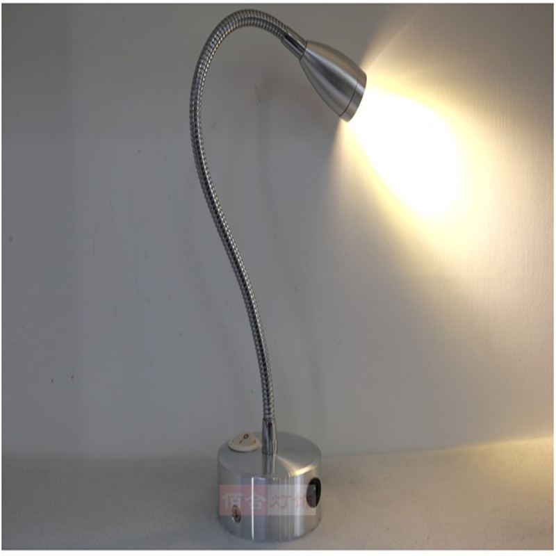 Lampe spot led sans fil avec batterie rechargeable, interrupteur modèle 360, tube flexible de 30CM, 1W/3W, garantie de 3 ans