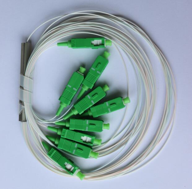 FTTH Fibra Optica PLC Splitter 0.9mm 1x8 SC APC connector 10pcs