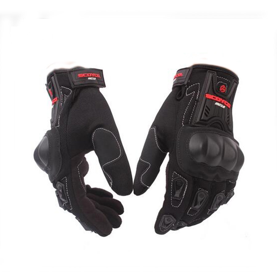 Ademende Handschoenen Fietsen Racing Riding Beschermende Handschoenen Motocross Handschoenen voor Scoyco MC12 Volledige Vinger Carbon Veiligheid