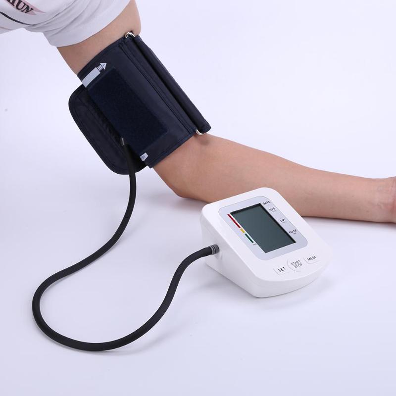 Automatic Upper Arm Blood Pressure Monitor LCD Digital Tonometer Arm Blood Pressure Monitor Meter IHB Detection of Heart Rate