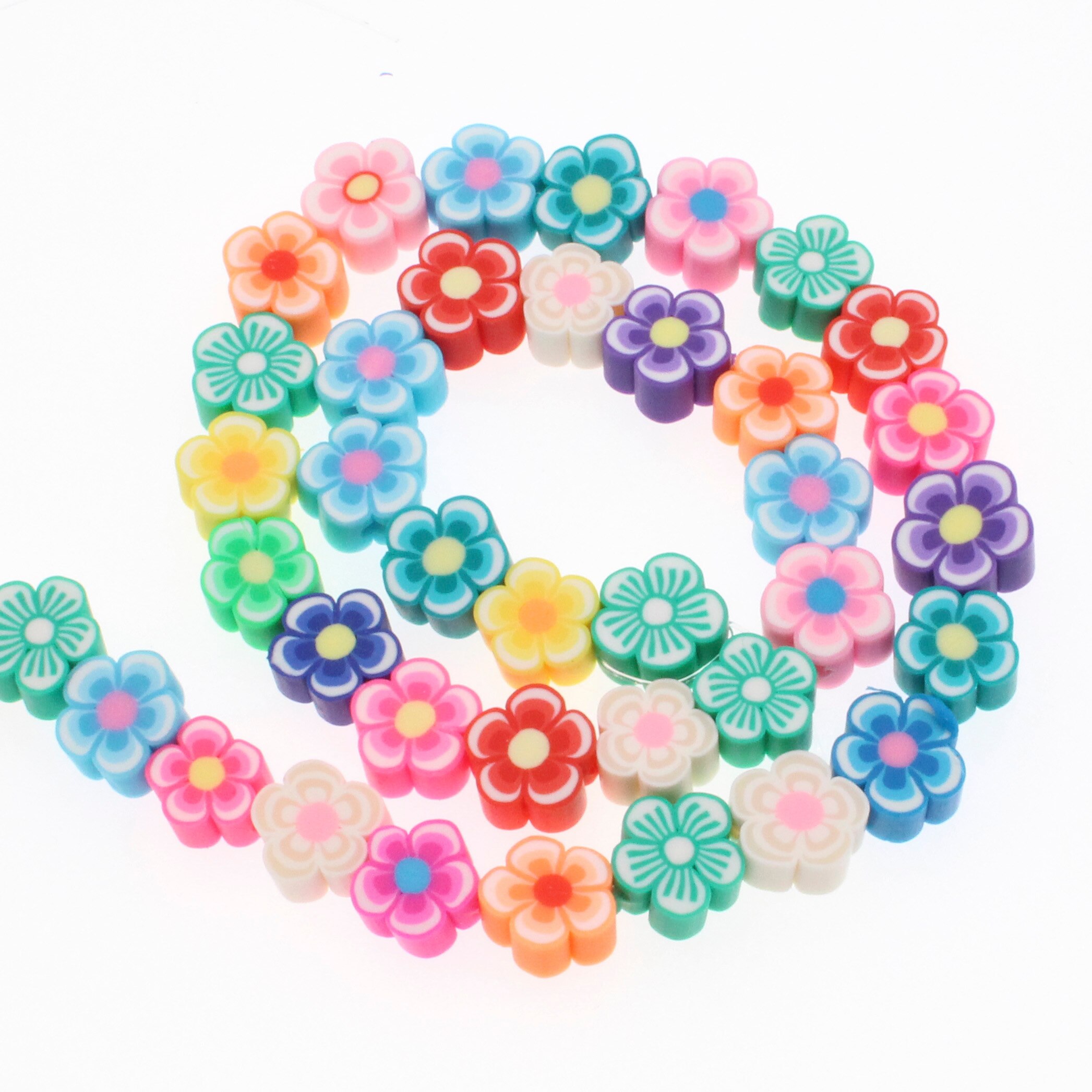 Chongai 30 Stuks Bloem Polymeer Klei Spacer Kralen Voor Sieraden Maken Diy Armband Ketting Accessoires: mix color