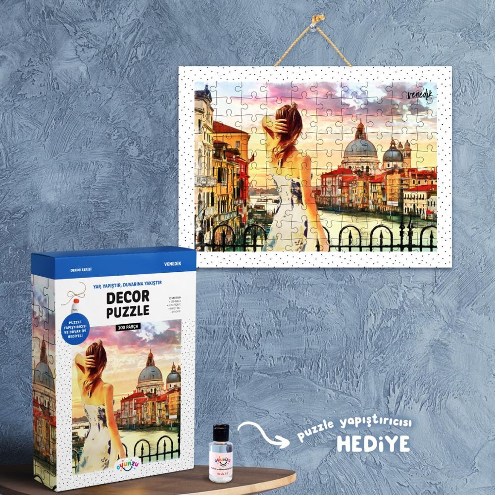 Decor Puzzel Venetië 100 Pcs, Puzzel Voor Volwassenen En Kinderen, Lijm En Rop Te Hangen Gratis