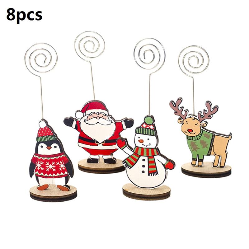 12pcs Kerst Zetel Kaart Plaats Naam Houders Kaarthouder Kerst Decoraties Voor Thuis Feestartikelen: Rood