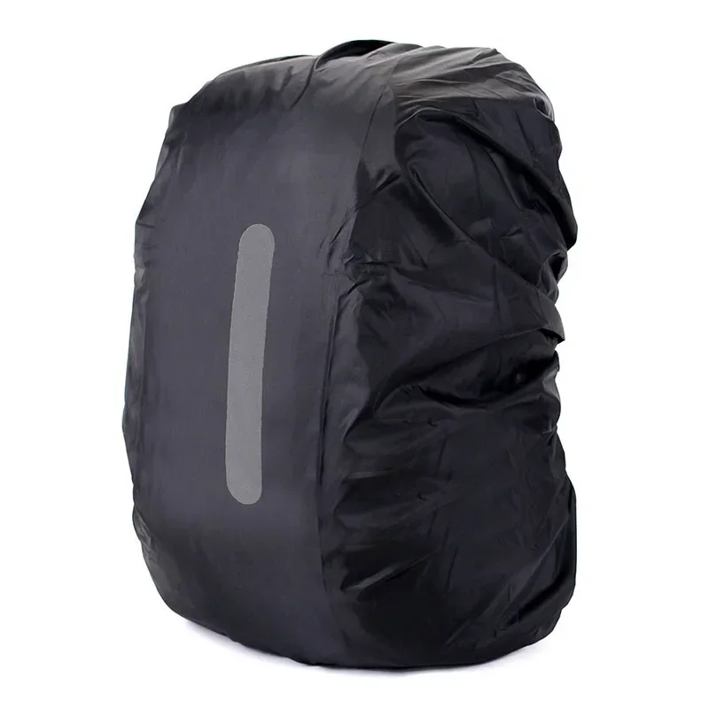 Waterproof Backpack Cover Ravel Safety Outdoor Backpack Cover Waterproof Rain Cap Cover: XL / black color