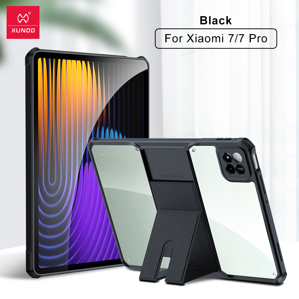 Xundd For Xiaomi Pad 7 Pro 11.2 Case For Pad 7 11.2 Shockproof Protective Sleeve Tablet Case Transparent Cover With Stand Holder: Clear