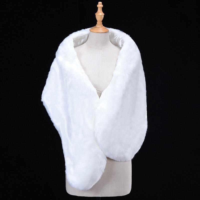 Efterår vinter imiteret pels bolero kapper bryllup jakker kvinder brude cape sjal aften wraps kort brude wrap bryllup tilbehør