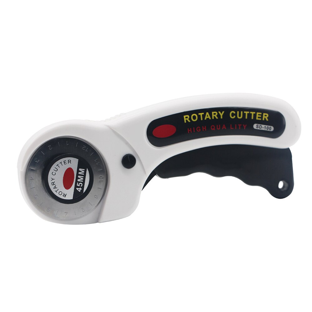 Leathercraft 45mm Rotary Cutter Leather Cutting Tool Leather Craft Fabric Circular Blade Knife DIY Patchwork Sewing Quilting: WHITE WITH 1BLADE