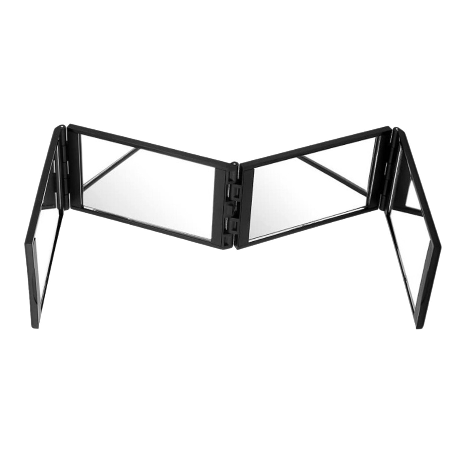 Mini Portable 4 Panel Foldable Cosmetic Beauty Makeup Mirror Organizer Lightweight Makeup Mirror Four Sides Cosmetic Beauty Tool