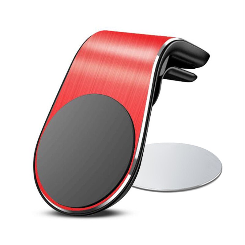 LVTLV Magnetische Auto Telefon Halter für IPhone Xiaomi GPS Air Vent Halterung Ständer Handy Magnet Telefon Auto Halter Universal: Rot