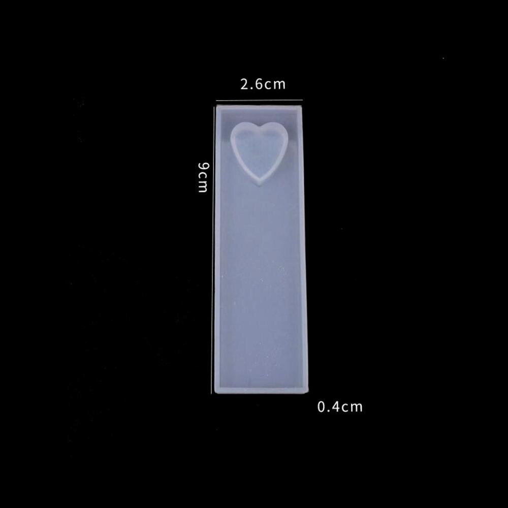 Molde de silicone oco, encantos de coração, resina epóxi, faça você mesmo, ferramenta de artesanato, flor seca, molde de marcador, mini caixa de joias de resina
