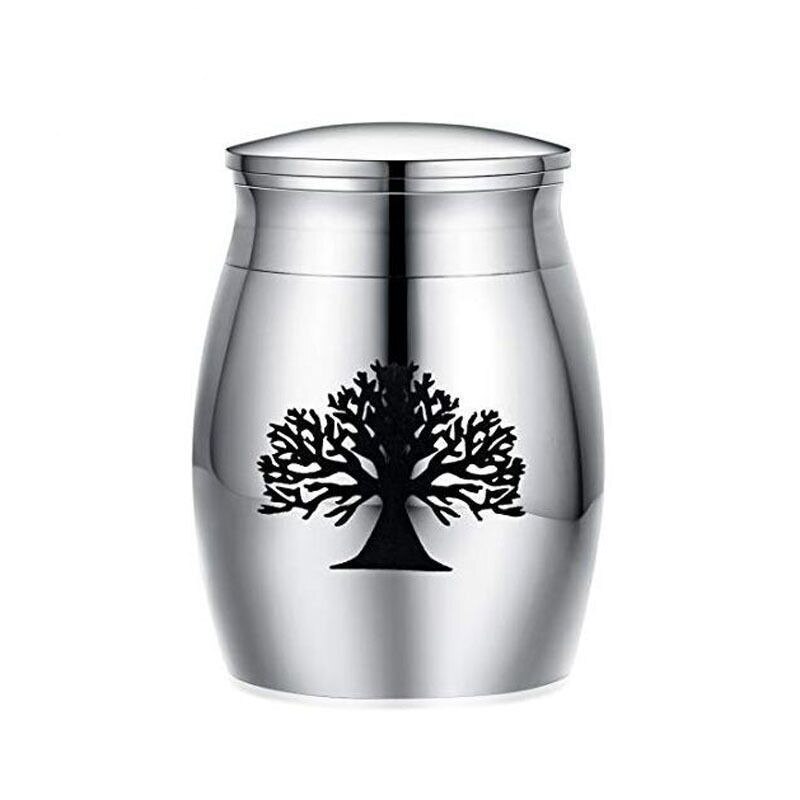 Pet Cremation Urns Lettering Engraving Stainless Steel Ash Memorial Container Dog Cat Resting Place Storage Holder Pet Urn ZA26