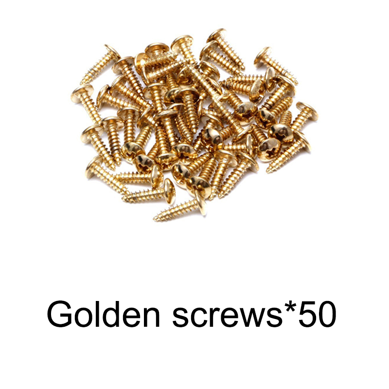 Elektrisk gitar bass beskyttelsesplate skruer 3*12mm beskyttelsesplate bakdeksel plate sokkelskruer med eske emballasje hy: Rød