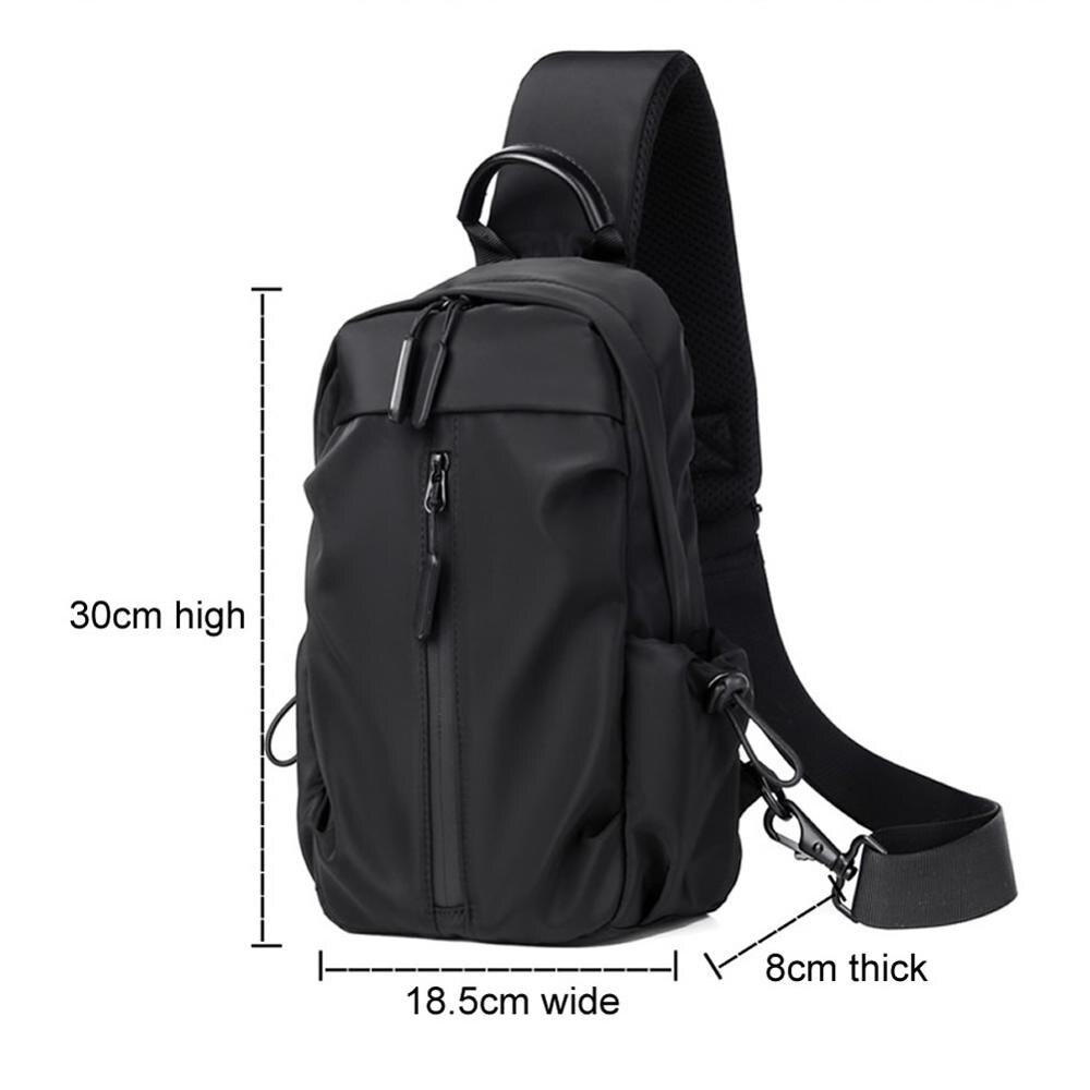 Waterproof Backpack Men Laptop Bag Breathable Men&#39;s Business Travel Backpack Simple Pure Color Leisure Backbag/Chest Bag