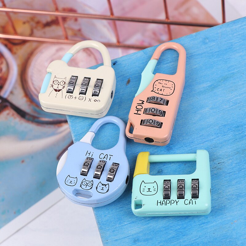 3 Digit Dial Rotate Combination Code Number Lock Padlock For Luggage Zipper Bag Backpack Handbag Suitcase Drawer Durable Locks