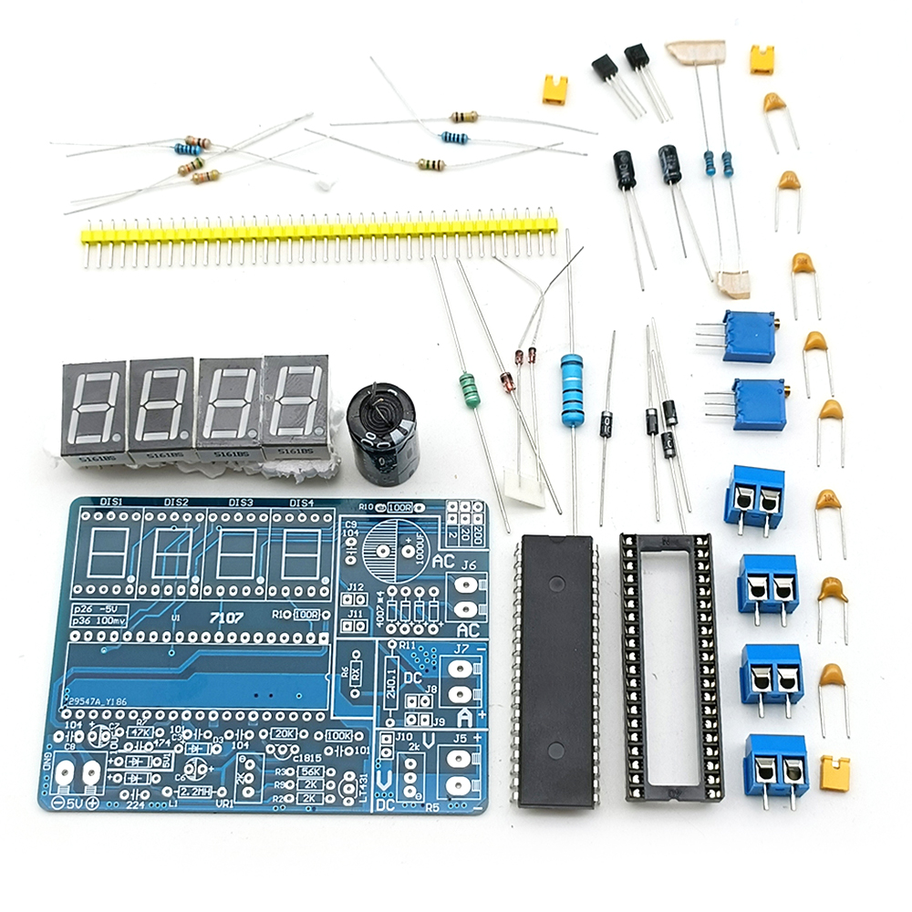 Voltmeter DIY Bausatz Teile Spannungsmesser Elektronische Produktionssuite DIY Bausatz für Studenten Elektronische Übungen: Beige