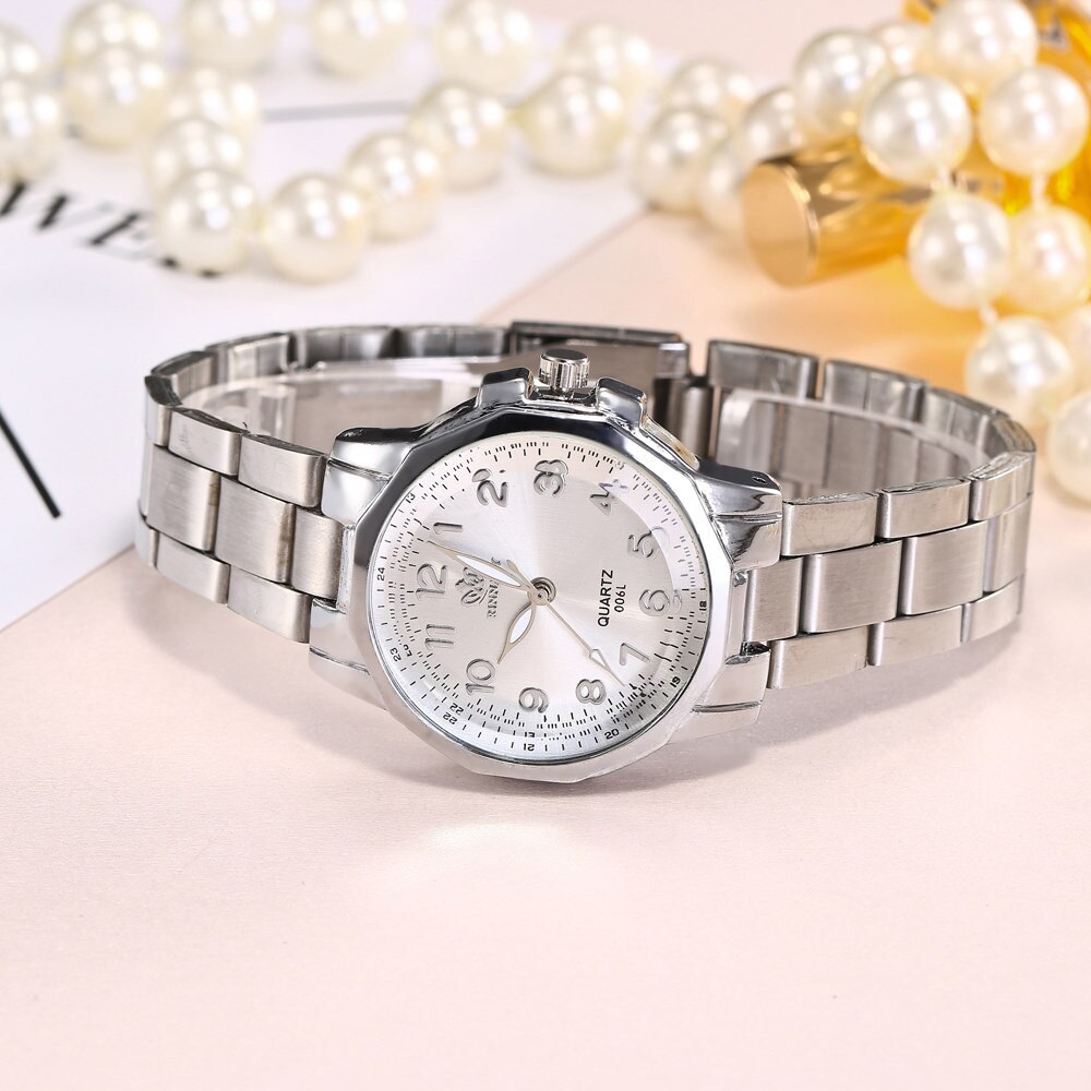 Casual Women Stainless Steel Band Analog Quartz Round Wrist Watch Watches Relogio Feminino Saat
