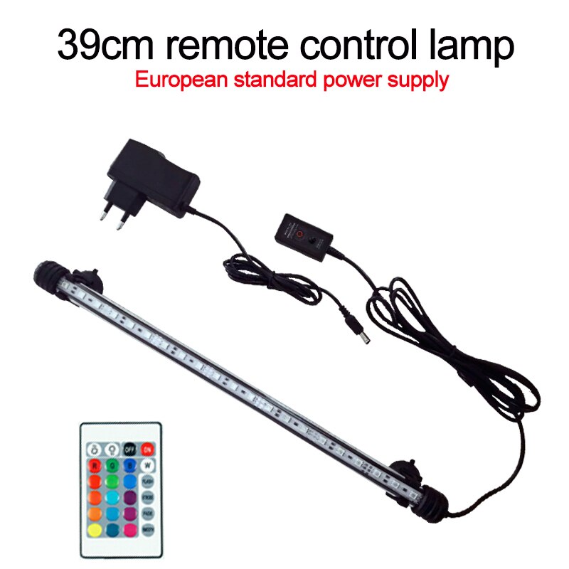 EU plug aquarium led fish tank lamp waterproof bar diving light aquarium decorative lighting 220 V EU power supply Aquarium: EU plug 39cm RGB