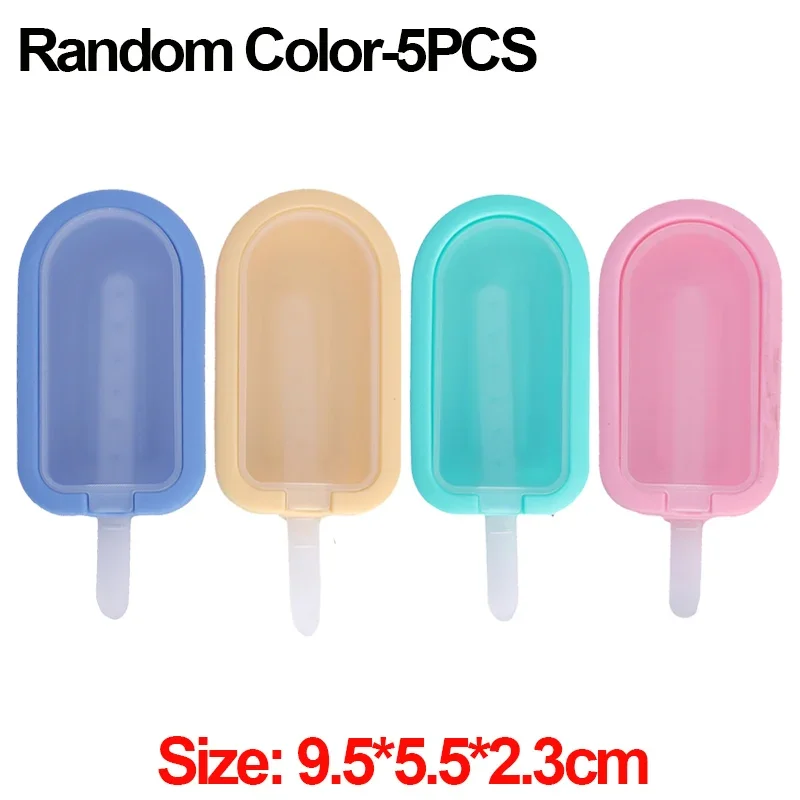1/5PCS Silikon Hausgemachte Popsicle Formen DIY Saft Milch Schokolade Eis Form mit Kunststoff Stick Küche bar Wiederverwendbare Gadgets: Grau