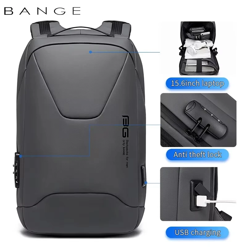 BANGE Neue Männer Anti Diebstahl Wasserdicht Laptop Rucksack 15,6 Zoll Tägliche Arbeit Business Rucksack Schule rucksack mochila für frauen