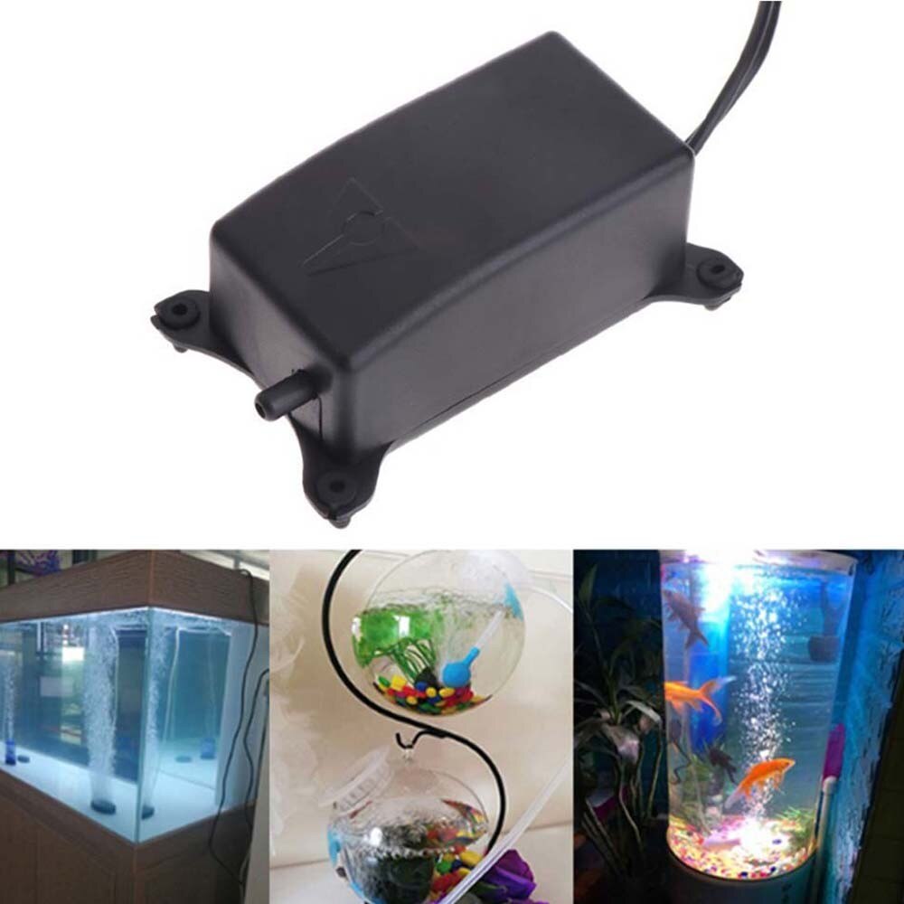 Ultra Low Noise Aquarium Luchtpomp Mini Air Compressor Zuurstof Pomp Voor Aquaria Fish Tank Zuurstof Pomp Slang Lucht Steen pompen Acces