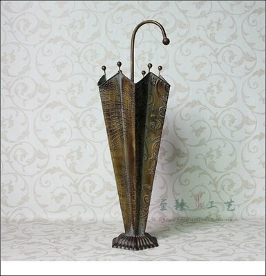 American retro floor umbrella bucket household umbrella storage bucket rain gear storage rack wrought iron anti-rust