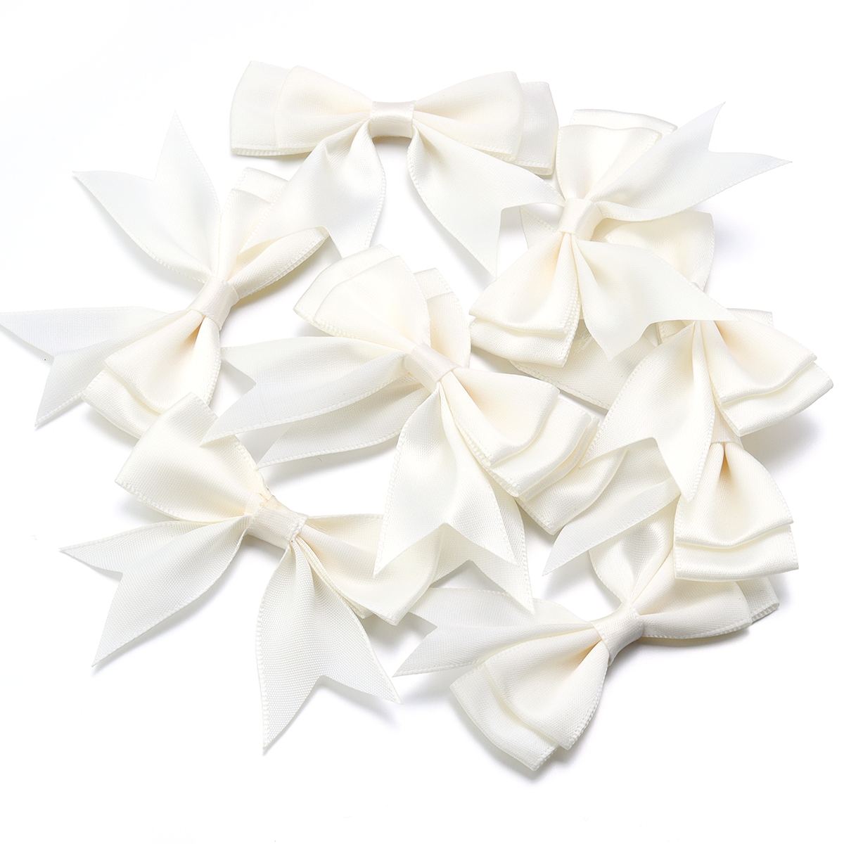 10 stks/partij Satijnen Lint Strikken Leuke Kleurrijke Dacron Dubbellaags Strik Boog Bloem Voor DIY Craft Kleding Decoratie Accessoires: Antiek Messing