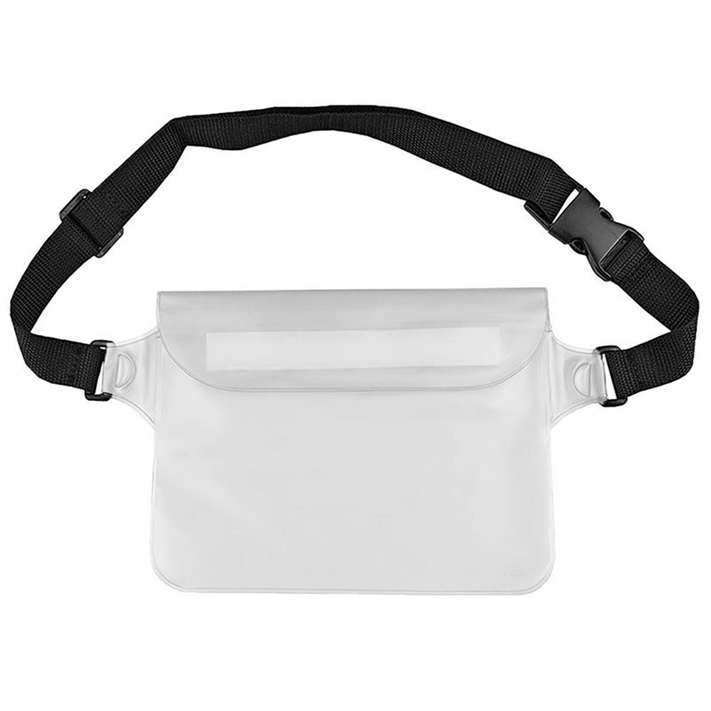 Swimming Waist Bag Waterproof Sealing Underwater Bag Large Capacity Underwater Mobile Phone Bag for Beach Boat Sports: WHITE