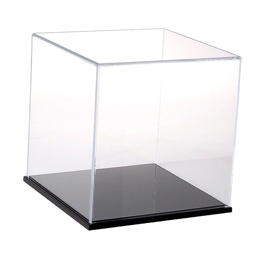 Akryl display show box case terning legetøj støvtæt bakke beskyttelse display box case 18 x 18 x 18cm til børn blokke legetøj display