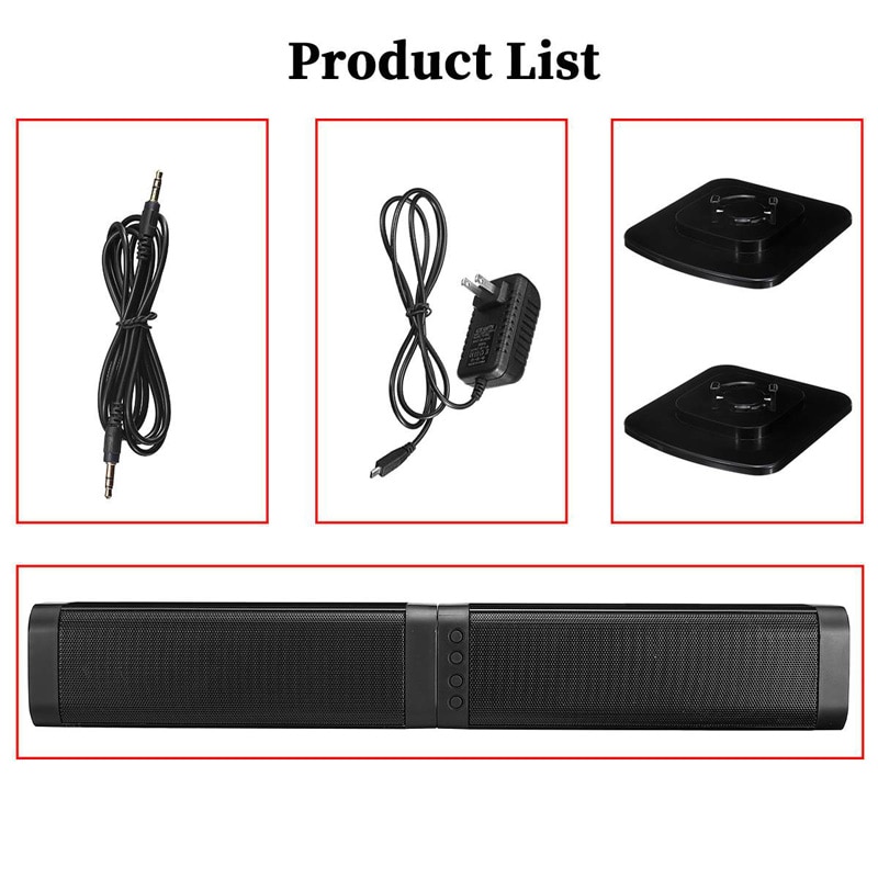 Haute puissance 20W Bluetooth haut-parleur TV barre de son colonne Portable boîte de son Super basse 4D Subwoofer stéréo système de Center de musique Boom