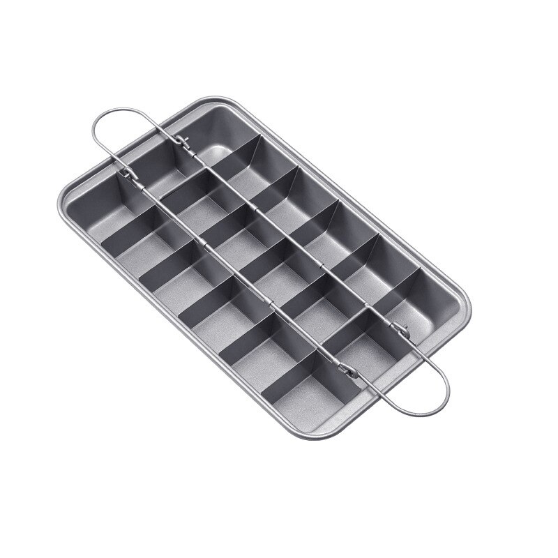 Brownie – plaque de cuisson antiadhésive carrée en acier inoxydable, avec trancheur, four en cuivre, pour gâteaux: Silver