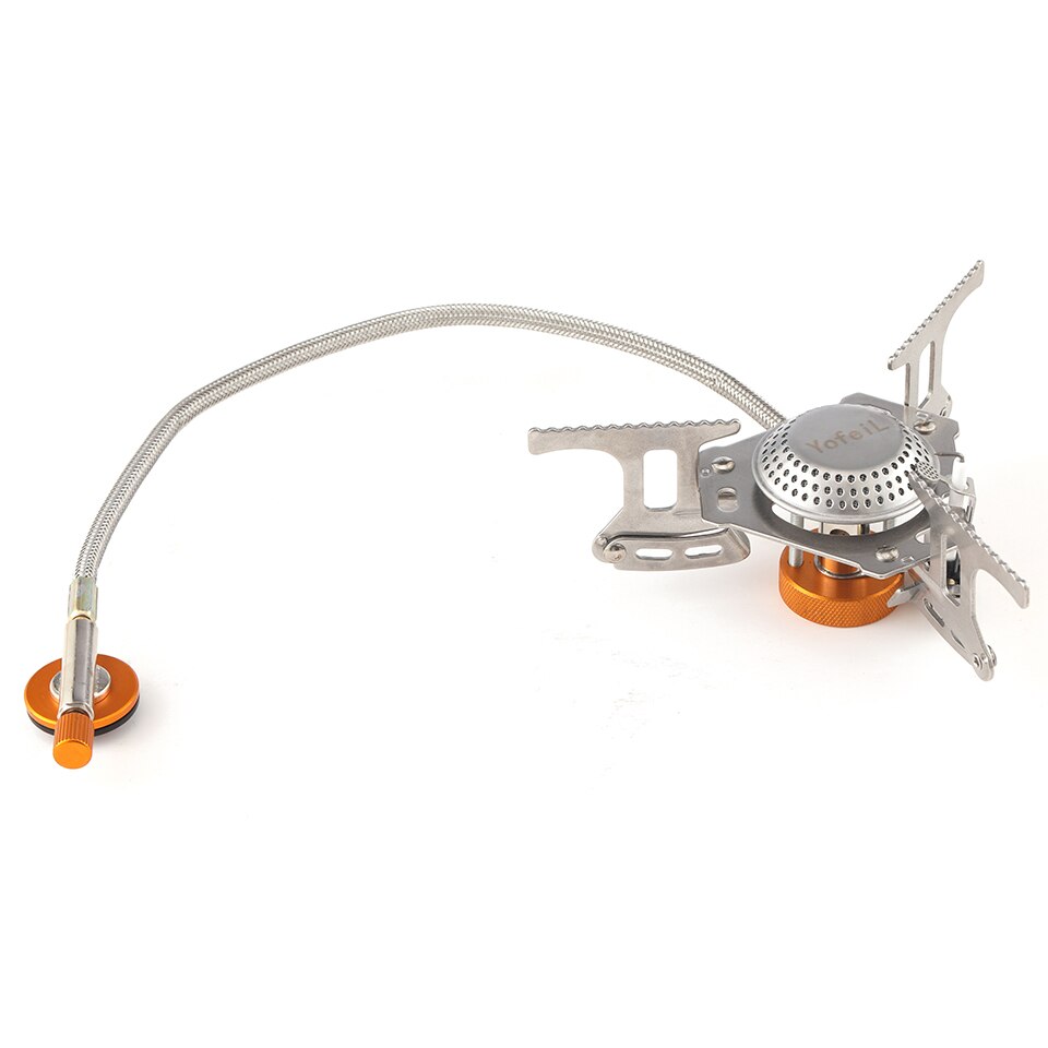 Outdoor Camping Portable Gas Cooker Stove for Camping Hiking Accessories Adapter for Filling Gas Cylinders Alloy Windshield: gas stove