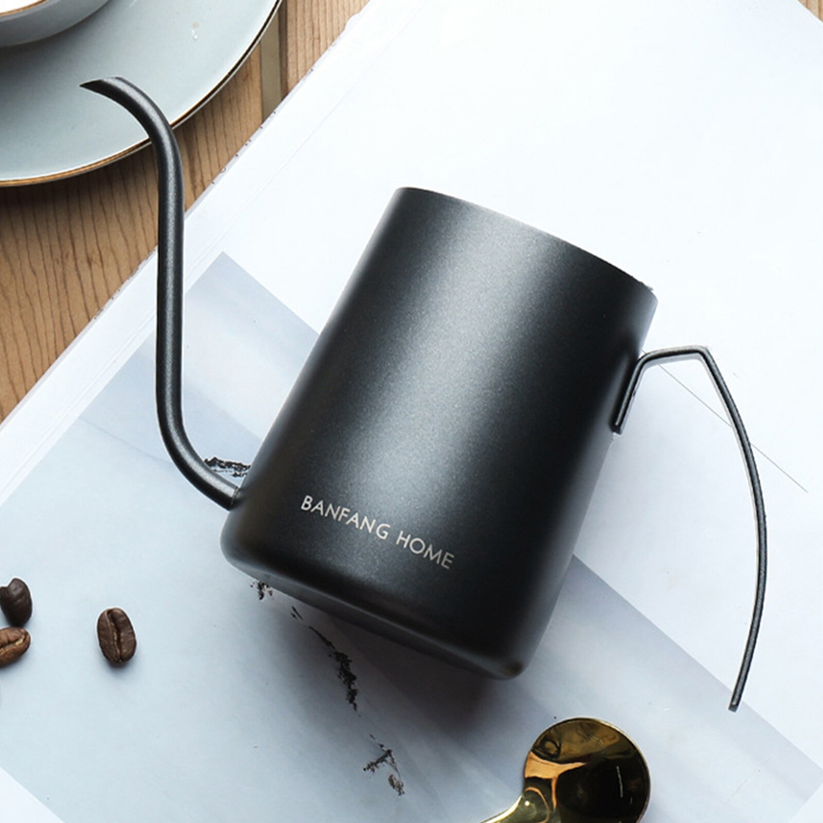 Coffee Kettle Stainless Steel Gooseneck Coffee Pot Hand Drip Coffee Pouring Kettle Long Narrow Drip Kettle for Coffee and Tea