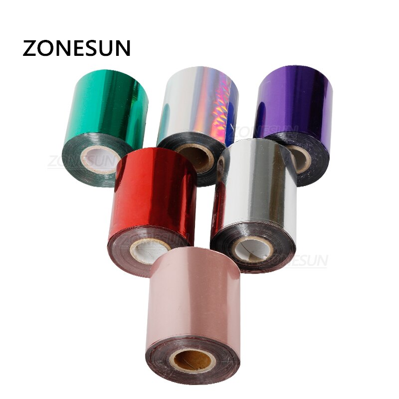 ZONESUN 10cm Rollen Heißer Folie Stanzen Papier Wärme Transfer Eloxiert vergoldet Papier für Leder PU Brieftasche Heißer folie stanzen handwerk