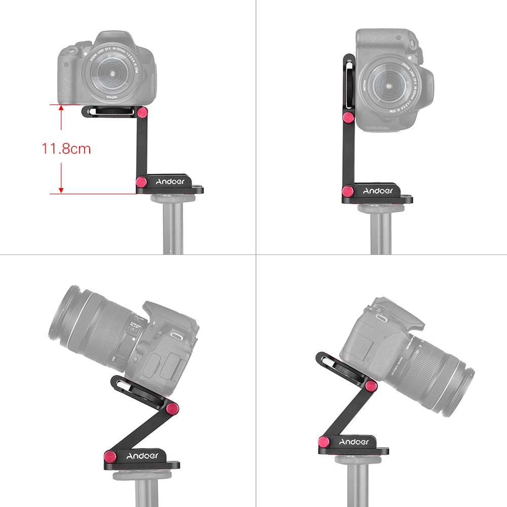 Andoer zatrzymać aluminium Z przewód przechylenie głowica statywu składana płyta szybkiego uwalniania głowica kulowa robić kanon Nikon Sony DSLR stabilizator