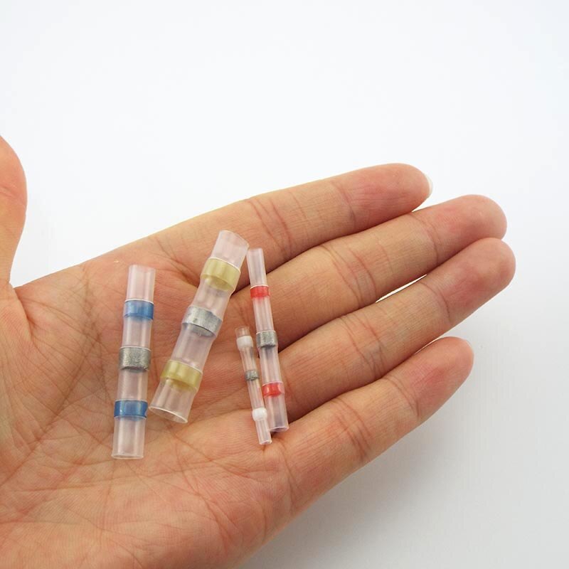 5/10/50pcs Waterproof Electrical Heat Shrink tube Soldering cable wire Connector Butt Sleeve Seal Terminals Insulated Solder