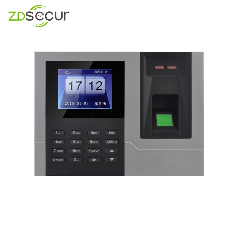 Écran couleur TFT tcp/ip temps d'empreintes digitales Iclock Terminal de présence de temps d'empreintes digitales ZDA8