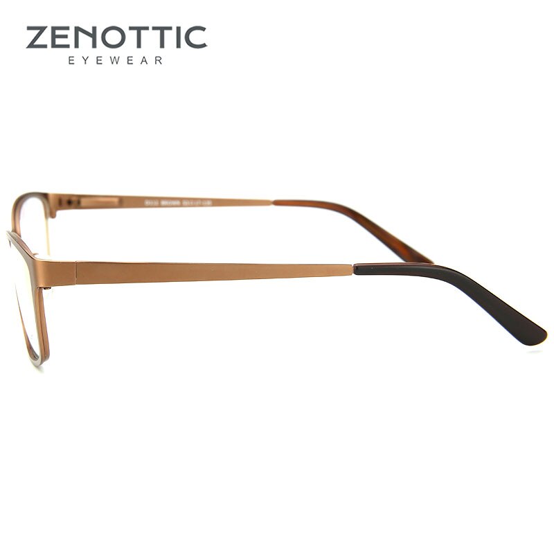 ZENOTTIC-gafas con montura metálica para mujer, a la lentes ópticas cuadradas, gafas graduadas para miopía, Marco BT8018