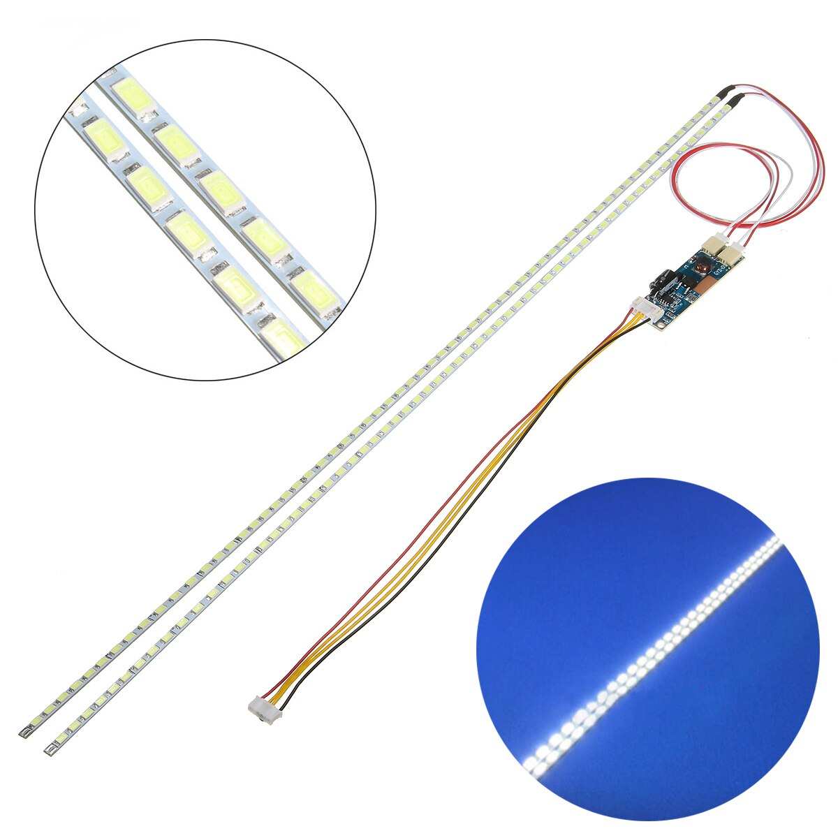 Jiguoor 533mm dimbar universal led-bakgrunnsbelysning stiv stripe lyssett for lcd-skjermbelysning  dc9-30v