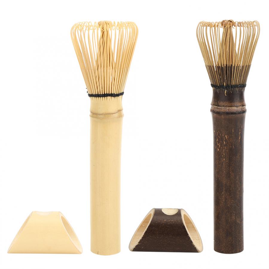 Natuurlijke Bamboe Chasen Matcha Groene Thee Garde Lange Handvat Powder Brush Tool Theezeefje