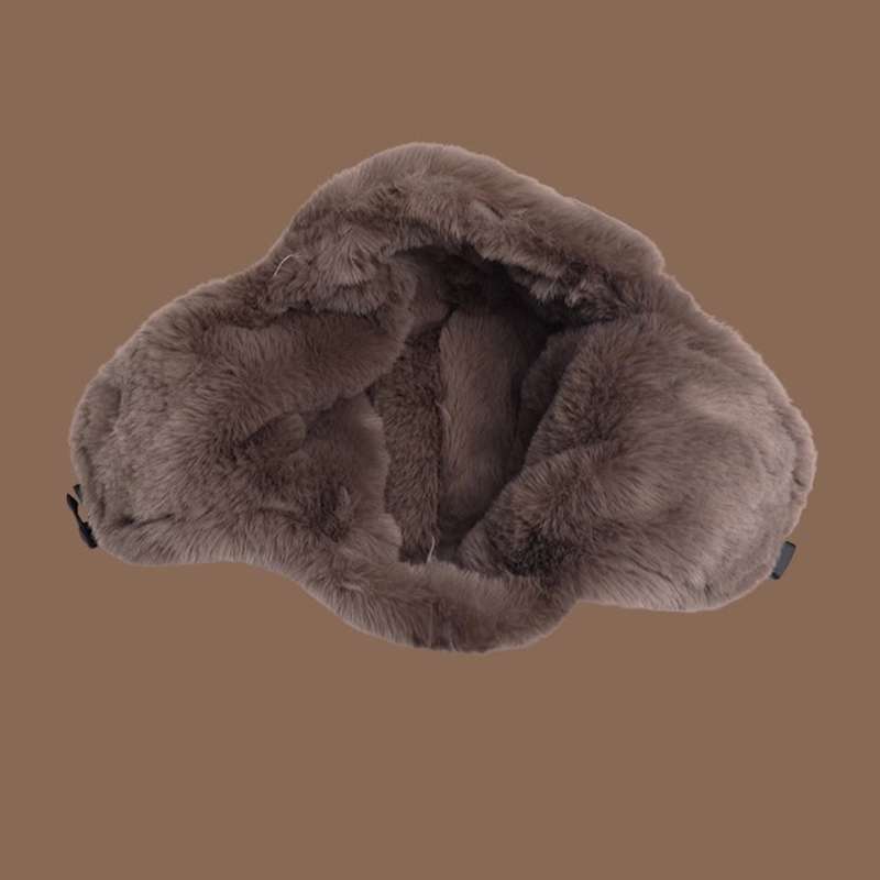 Half Star Thicken Faux Fur Earflap Hat Ushanka Bomber Unisex Winter Ski Ride Travel Casual Warm Cap Color Match