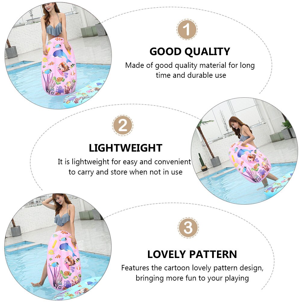 1pc PVC Floating Pad Swimming Inflatable Floating Swimming Board Surfboard