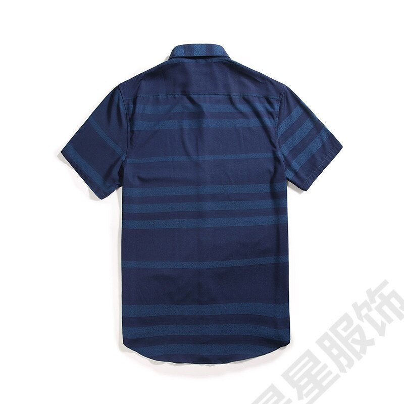 De talla grande 8XL 7XL 4XL hombres de manga corta azul Oxford camisa de vestir de algodón masculino Casual rayas botón abajo camisas 5XL 6XL tamaño grande