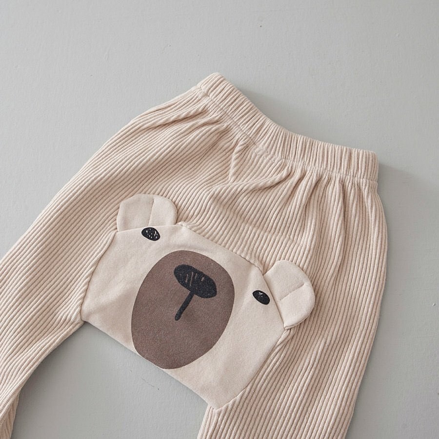 Baby Jongen & Meisje Broek - Cartoon Beer Casual Peuter Broek - Unisex Baby Legging