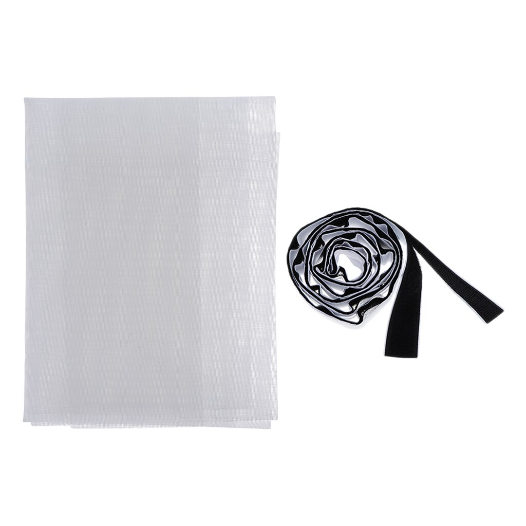 DIY Wire Window Screen Magnetic Snap Fly Insect Mosquito Net Black_150x130cm